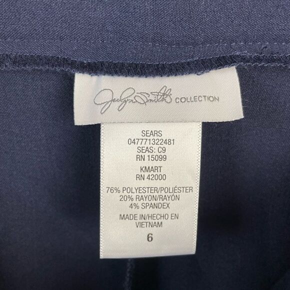 Jaclyn Smith Navy Blue Slack Pants Size 6 EUC - Picture 5 of 5
